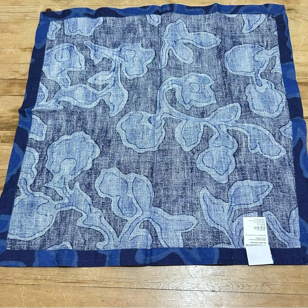 Crate & Barrel X Draper James Vine Blue Linen Napkins